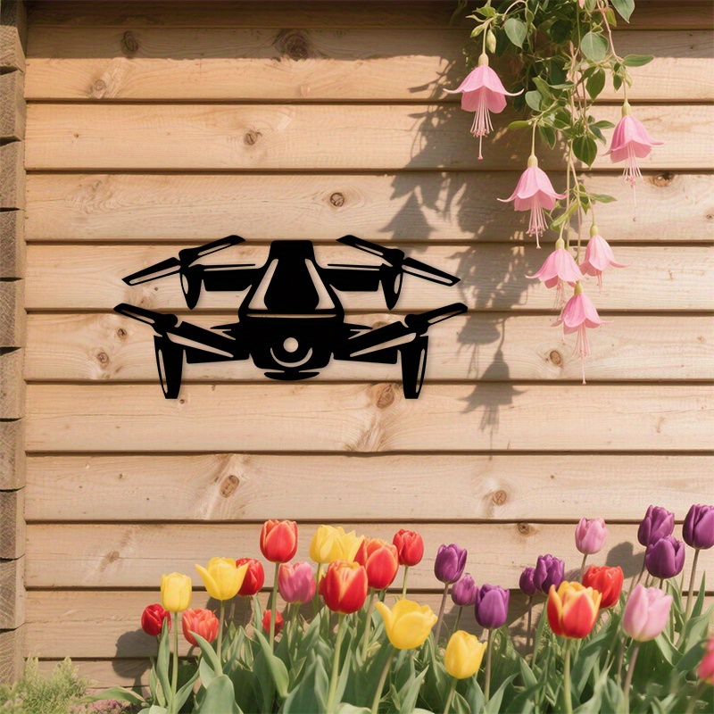 Office Of Tech - Drone Silhouette Metal Wall Art Modern
