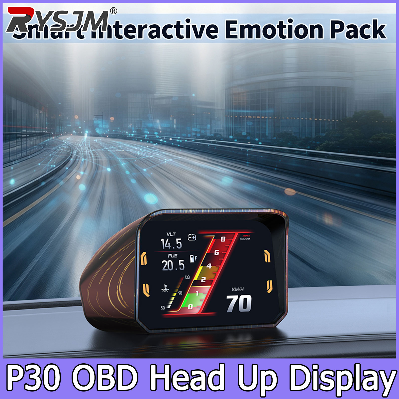 Pc Security Lock - P30 Speedometer RPM Meter HUD OBD2
