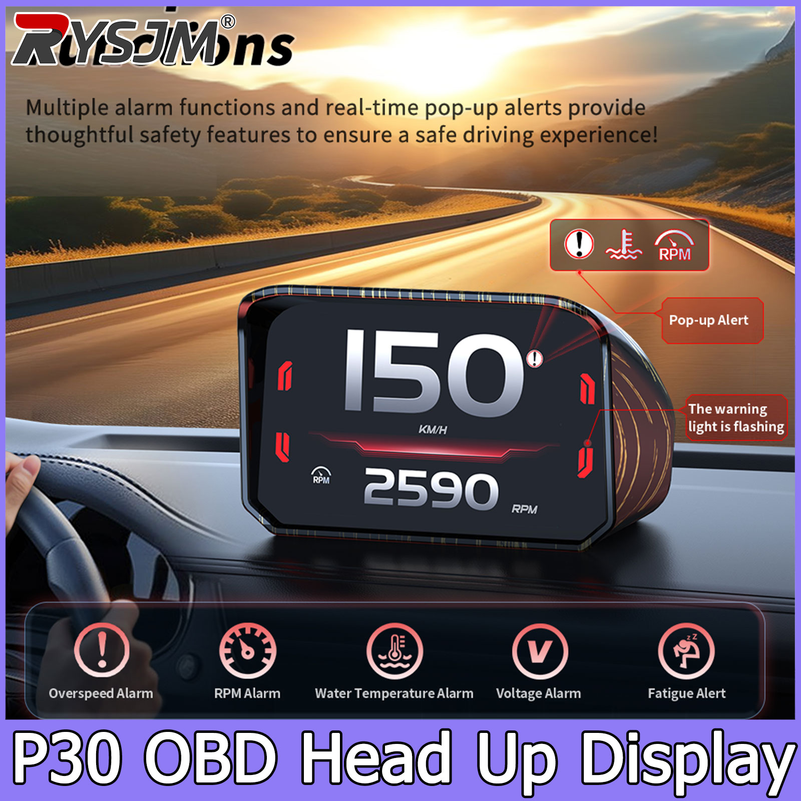 P30 Speedometer RPM Meter HUD  - Pc Security Lock review and price